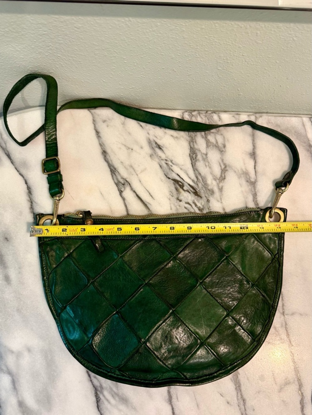 Spectacular Campomaggi “Bottliglia” Green Leather Bag - Picture 6 of 8